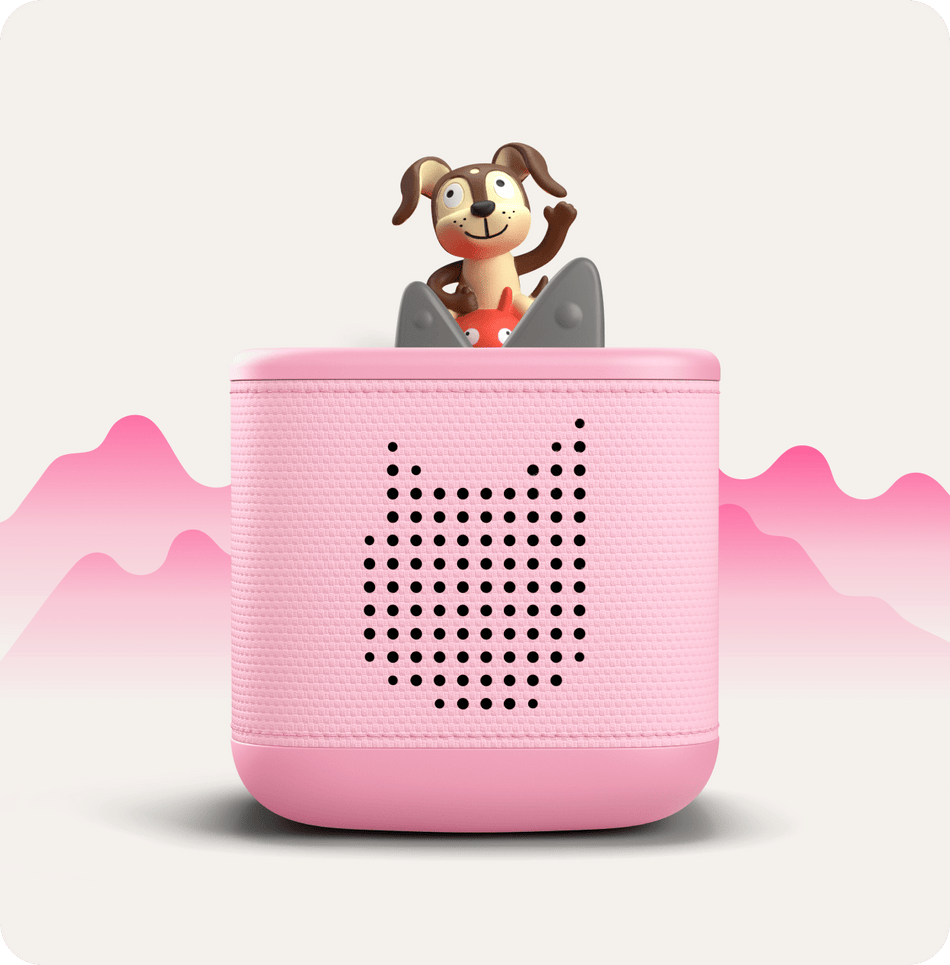 Playtime Puppy on a pink Toniebox 2