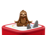 Mindfulness Tonie on a red Toniebox 2 ready to play audio stories and songs