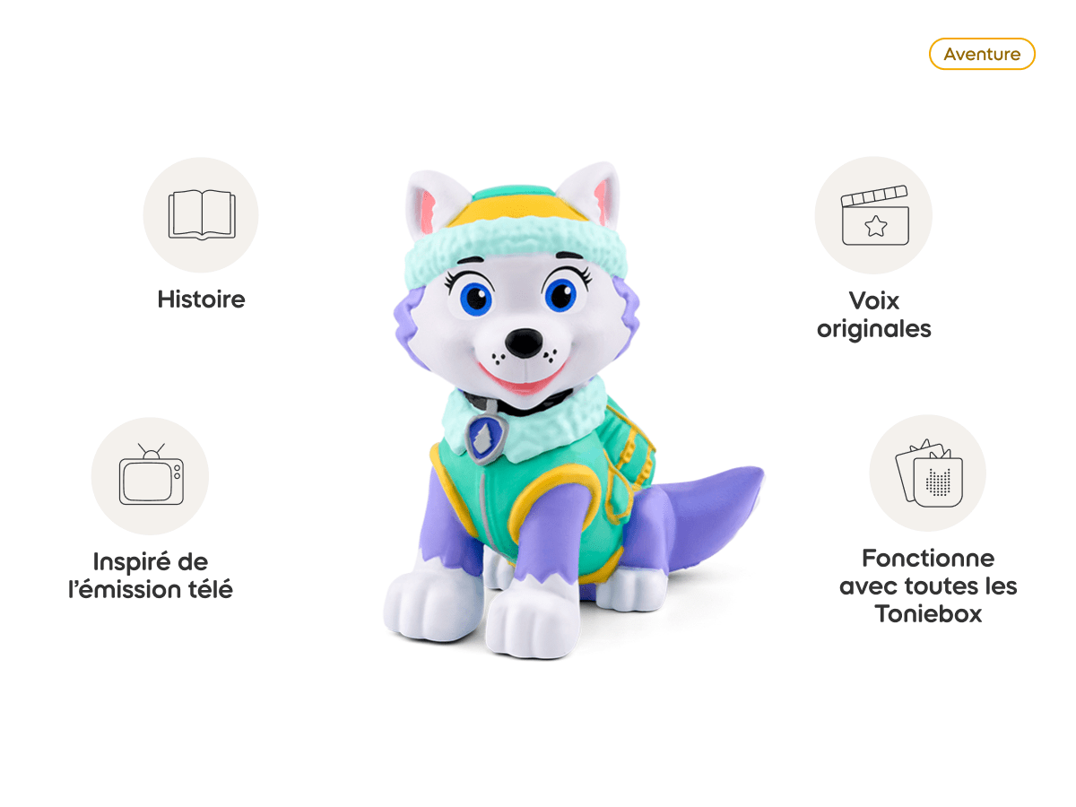 La Pat' Patrouille Everest Tonie audio figurine from the adventure category, inspiring audio journeys and imaginative play