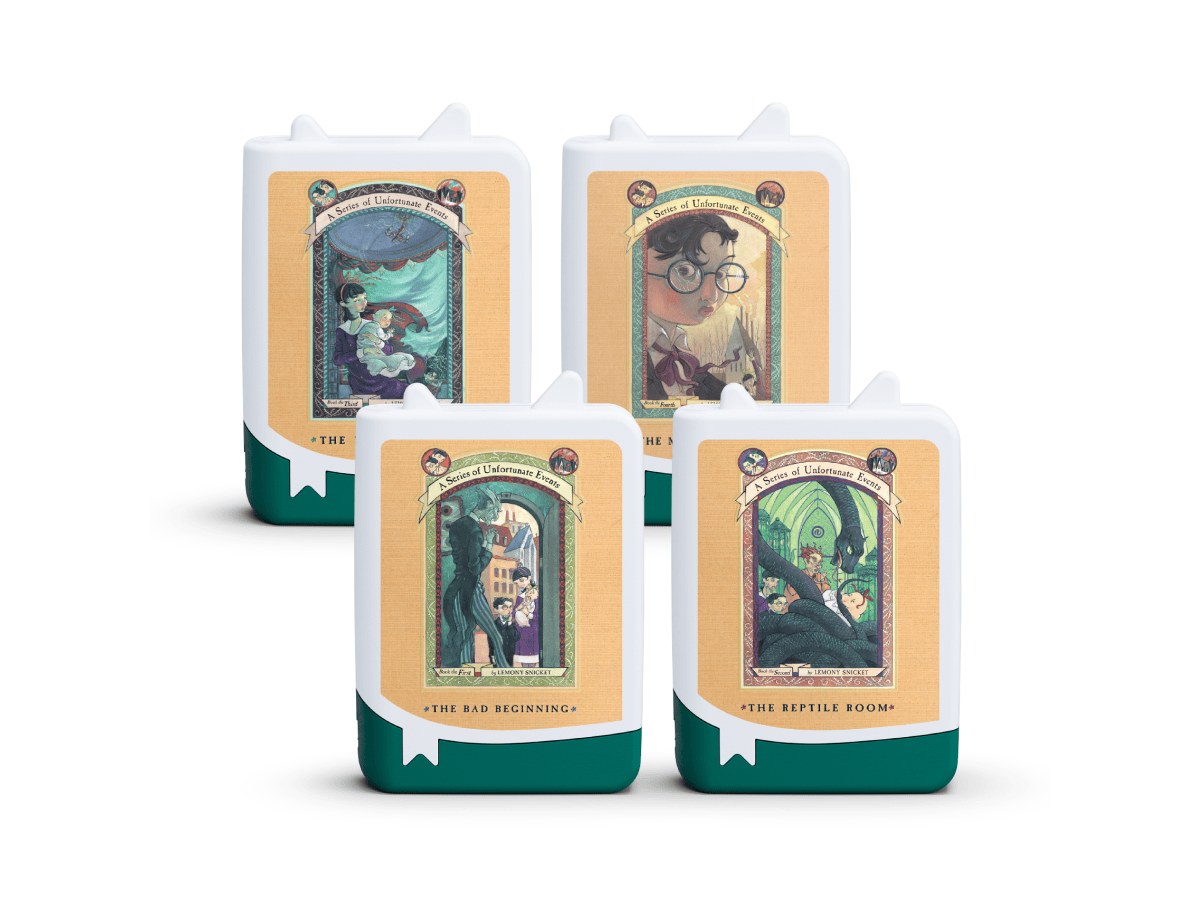 A Series of Unfortunate Events Tonie audio figurine for the Toniebox, which plays audio content