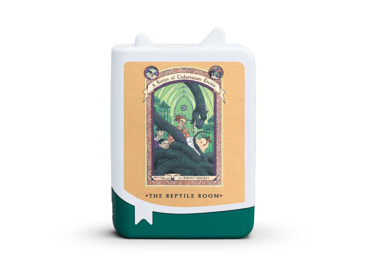 A Series of Unfortunate Events Tonie audio figurine for the Toniebox, which plays audio content