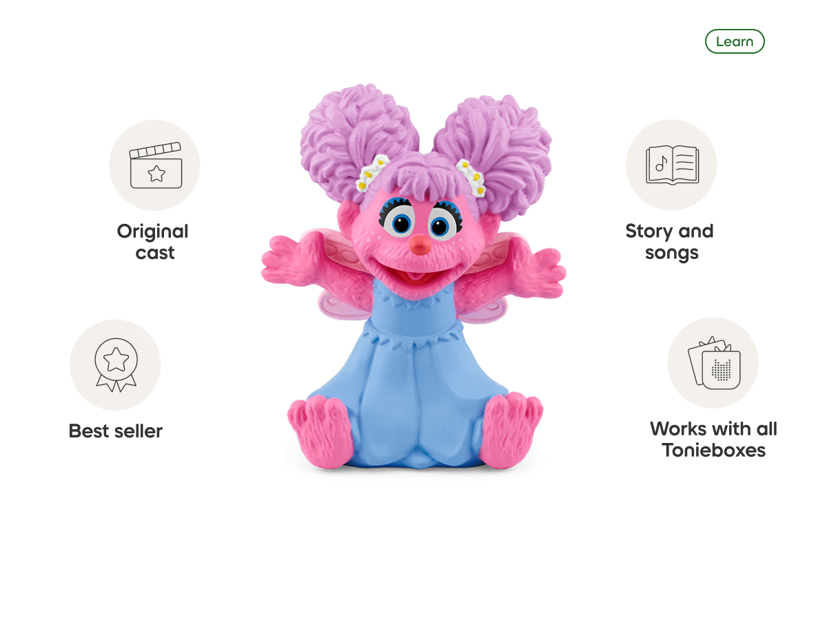 Sesame Street- Abby Cadabby Tonie audio figurine, inspiring audio journeys and imaginative play