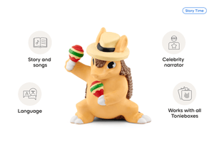 Alejandro the Armadillo Tonie audio figurine, inspiring audio journeys and imaginative play