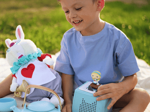 Child Playing With [Favorite Classics- Alice In Wonderland Tonie Audio Figurine And Toniebox 2