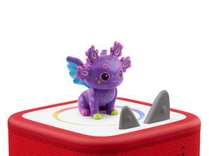 Ally and the Alebrije Tonie on a red Toniebox 2 ready to play audio stories and songs