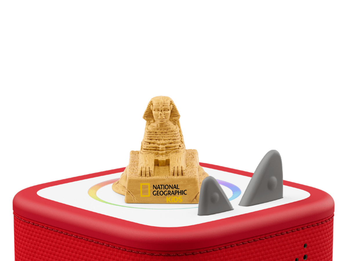 National Geographic Kids - Ancient Egypt on a red Toniebox 2 ready to play audio stories and songs