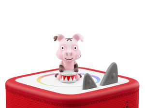 Favourite Children's Songs: Animal Songs Tonie on a red Toniebox 2 ready to play audio stories and songs