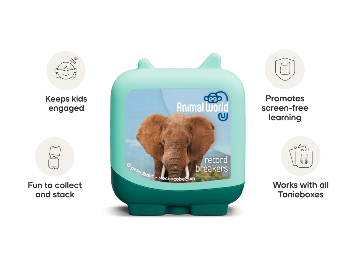 animal world record breakers audio figurine, inspiring audio journeys and imaginative play