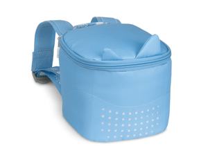 Front view of the Toniebox Lite Backpack in Arctic Blue