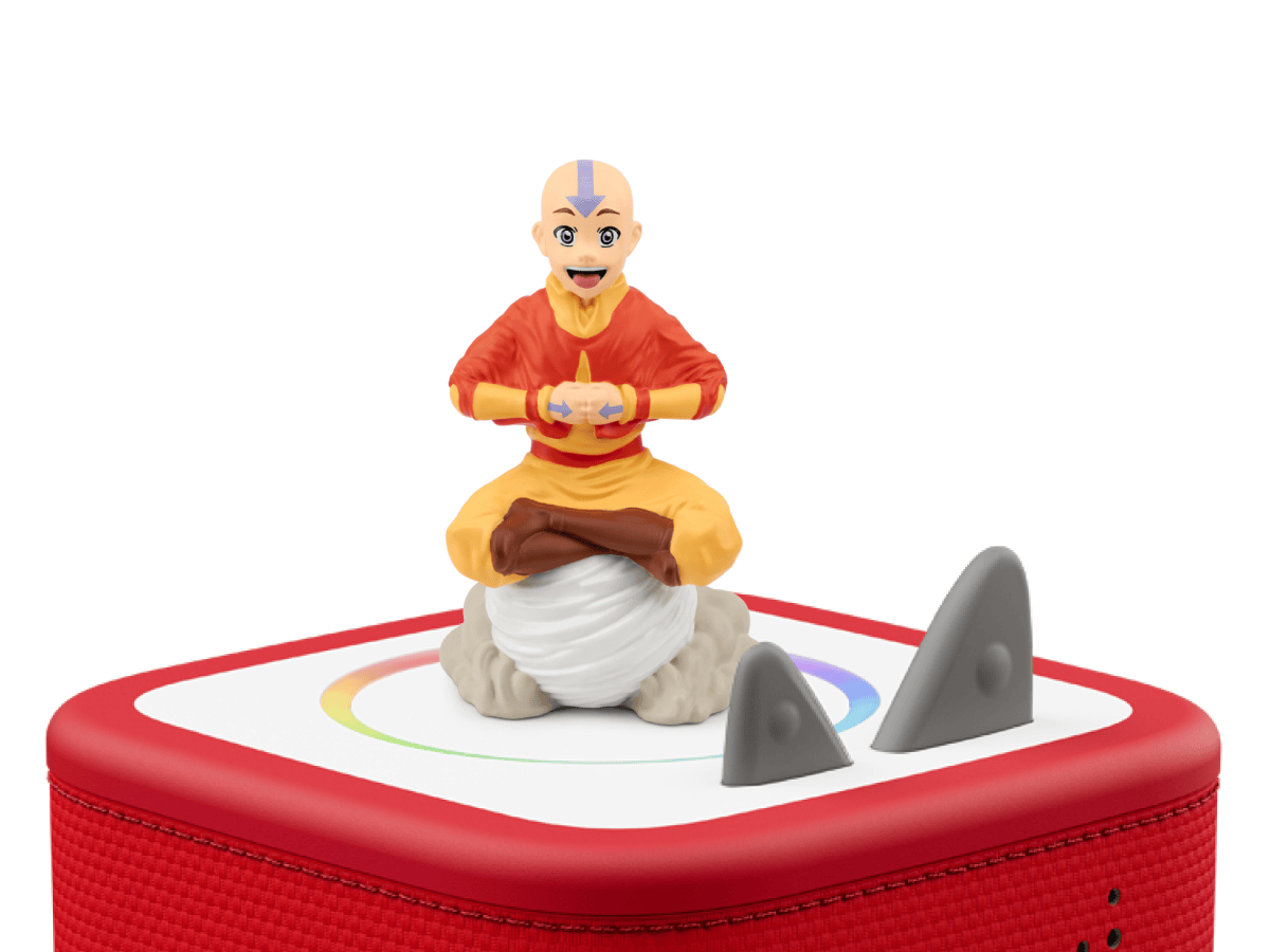 Avatar The Last Airbender - Aang Tonie on a red Toniebox 2 ready to play audio stories and songs