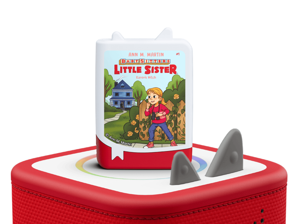 Baby-Sitters Little Sister Book Tonies - 4 Pack on a Red Toniebox 2 ready to play audio stories and songs curated for older listeners