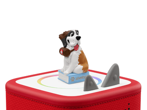 Animal Adventures- Saint Bernard Tonie on a red Toniebox 2 ready to play audio stories and songs