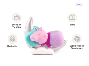 Peppa Pig: Peppa's Bedtime Stories Tonie audio figurine, inspiring audio journeys and imaginative play