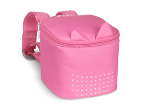 Front view of the Toniebox Lite Backpack in Berry Pink