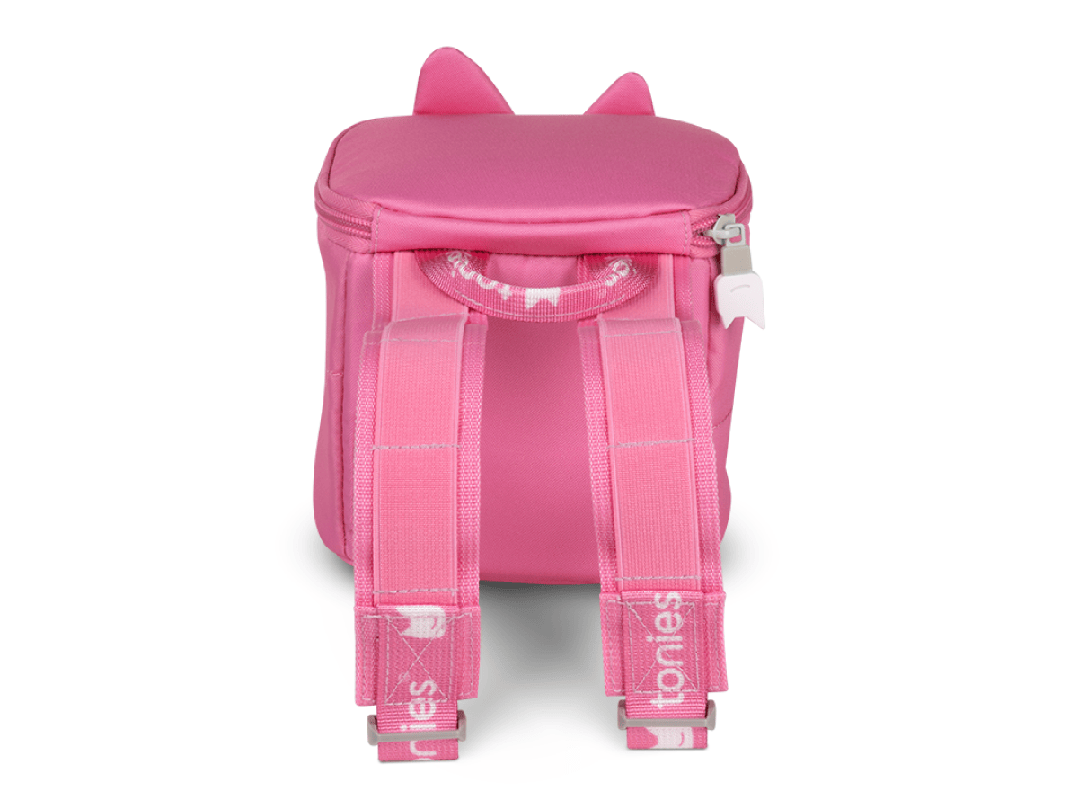 Toniebox Lite Backpack Berry Pink back view showing straps
