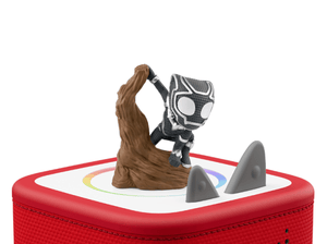 Marvel's Spidey and His Amazing Friends: Black Panther Tonie on a Red Toniebox