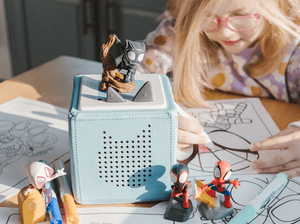 Child Playing With Marvel'S Spidey And His Amazing Friends: Black Panther Tonie