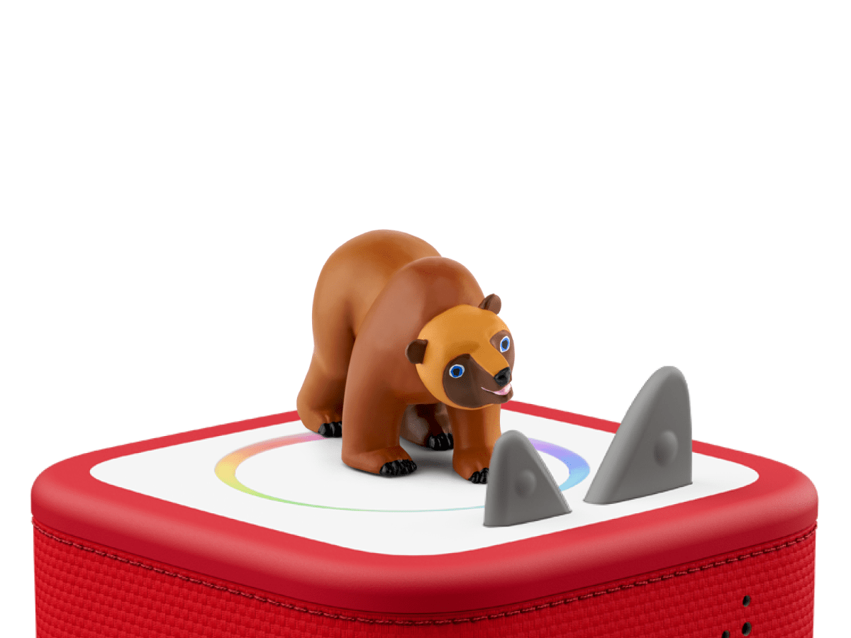 Brown Bear & Friends Tonie on a Red Toniebox