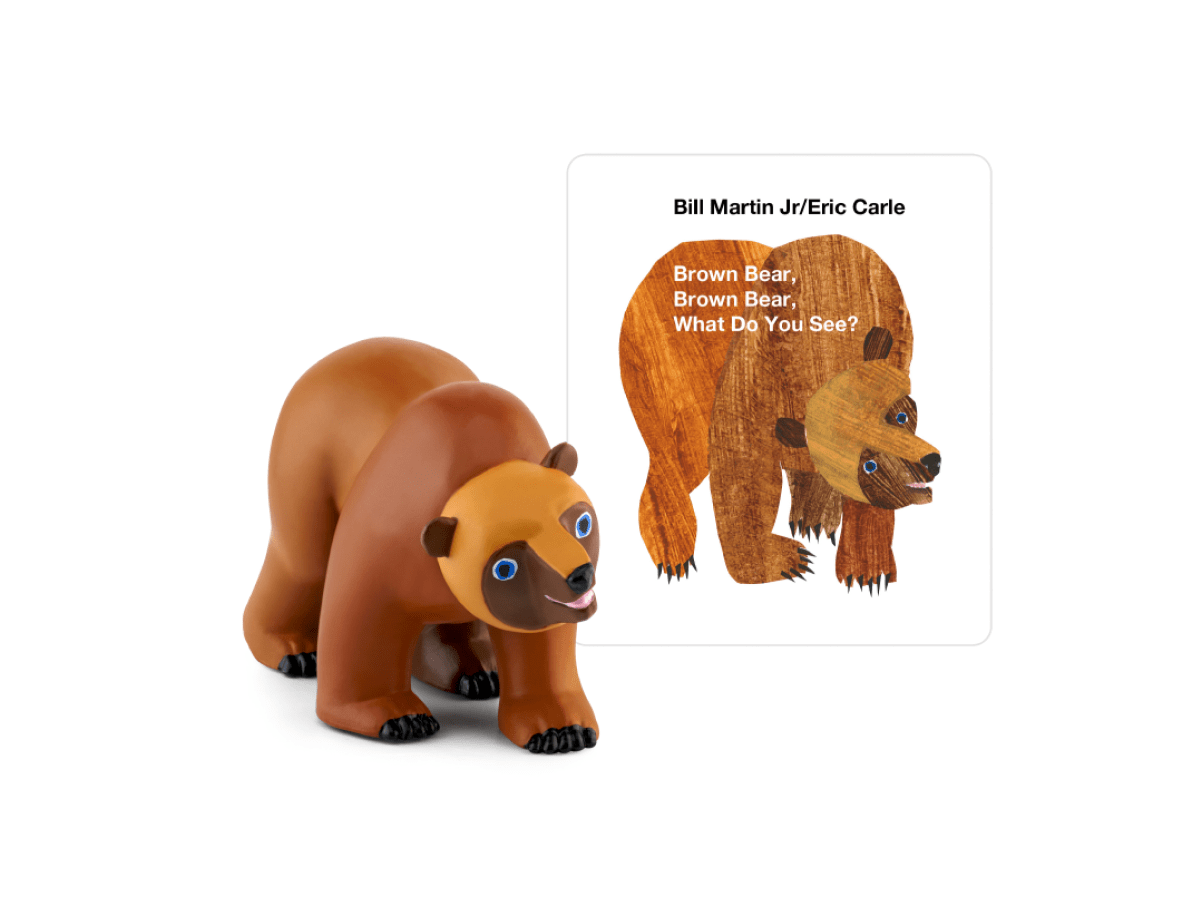 Brown Bear & Friends Tonie with a branded content card