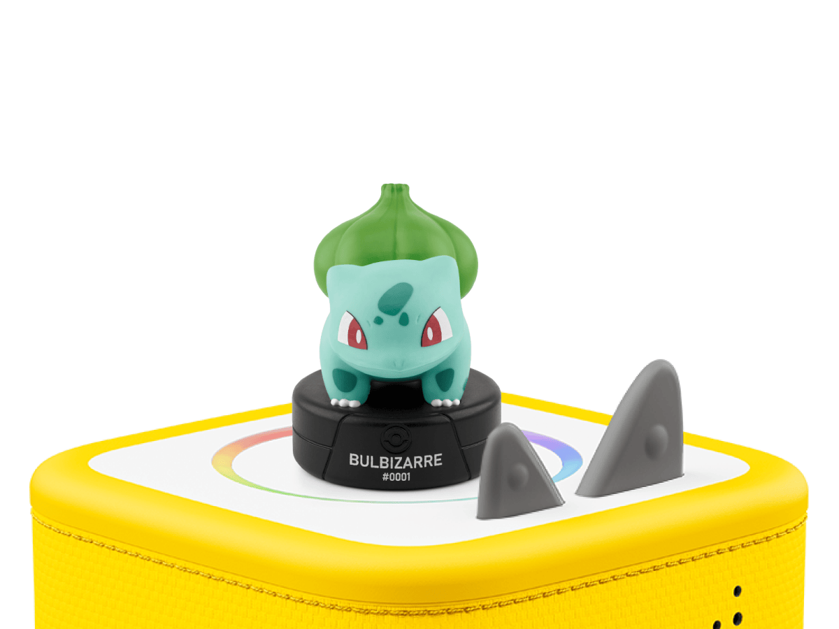 Pokémon-Bulbasaur French Tonie on a Toniebox 2 ready to play audio stories and songs