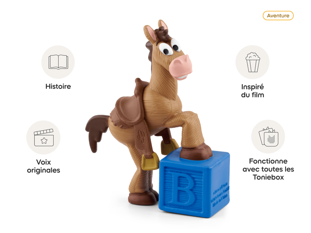 Disney Toy Story 5 Bullseye (French) Tonie audio figurine from the adventure category, inspiring audio journeys and imaginative play