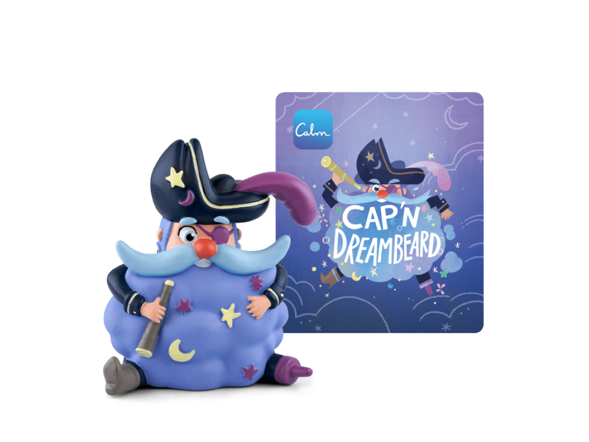 Calm x tonies®: Cap'n Dreambeard Tonie with a branded content card
