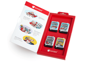 Inside view of Captain Underpants Audiobook Tonies - 4 Pack Packaging