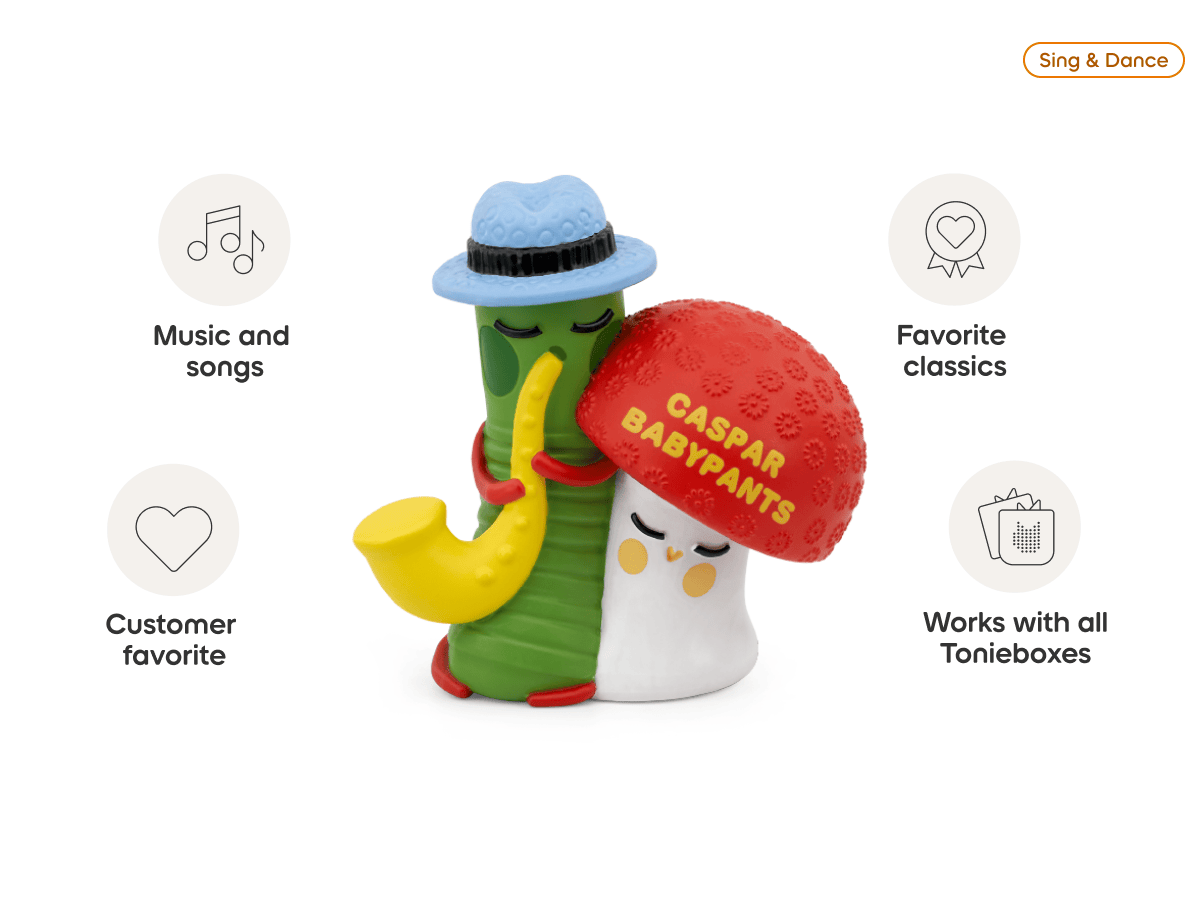 Caspar Babypants Tonie audio figurine from the sing & dance category, inspiring audio journeys and imaginative play