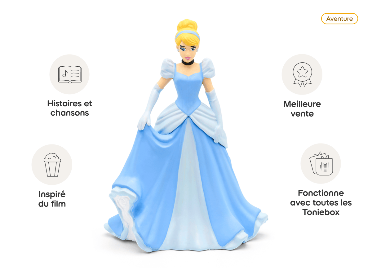 Disney Cendrillon Tonie (Français) audio figurine, inspiring audio journeys and imaginative play