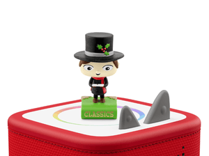Favorite Classics: A Christmas Carol Tonie on a red Toniebox 2 ready to play audio stories and songs