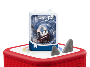 Chronicles of Narnia part 2 Audiobook Tonie on a red Toniebox 2 ready to play audio stories and songs