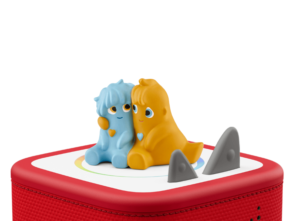 Les Super-Sensibles - Clem & Pathie (French) on a red Toniebox 2 ready to play audio stories and songs