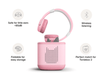 cloud pink bluetooth headphones for kids give little listeners the freedom to enjoy their stories without cords