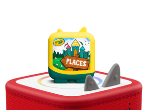 Crayola Art Adventures on a red Toniebox 2 ready to play audio stories and songs