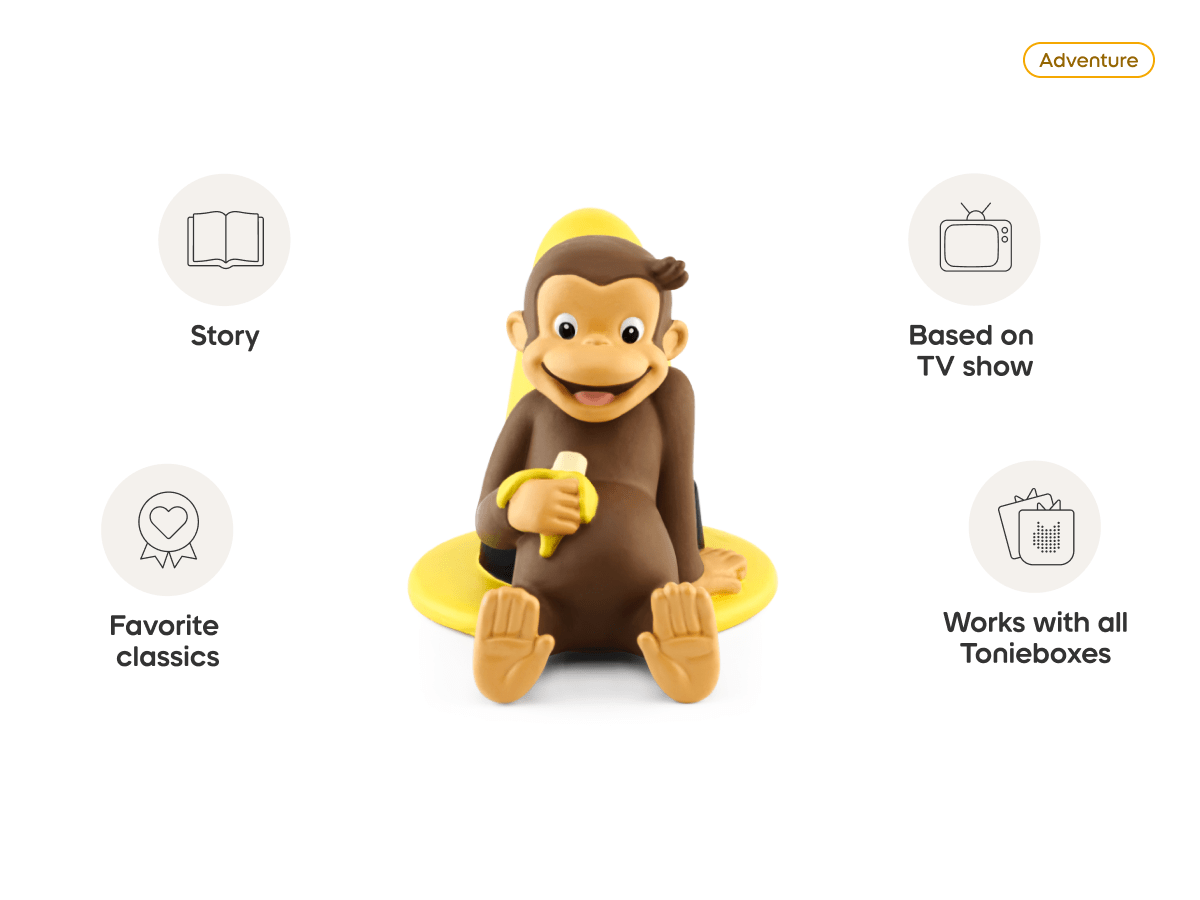 Curious George Tonie audio figurine, inspiring audio journeys and imaginative play