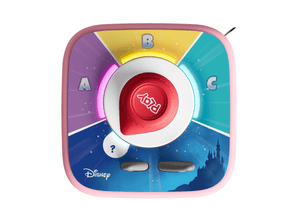 Top View of Toniebox 2 with disney quiz kingdom and Tonieplay Controller