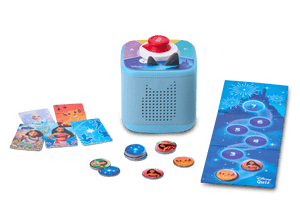 Disney game bundle with blue Toniebox 2, tonieplay controller and disney tonieplay game