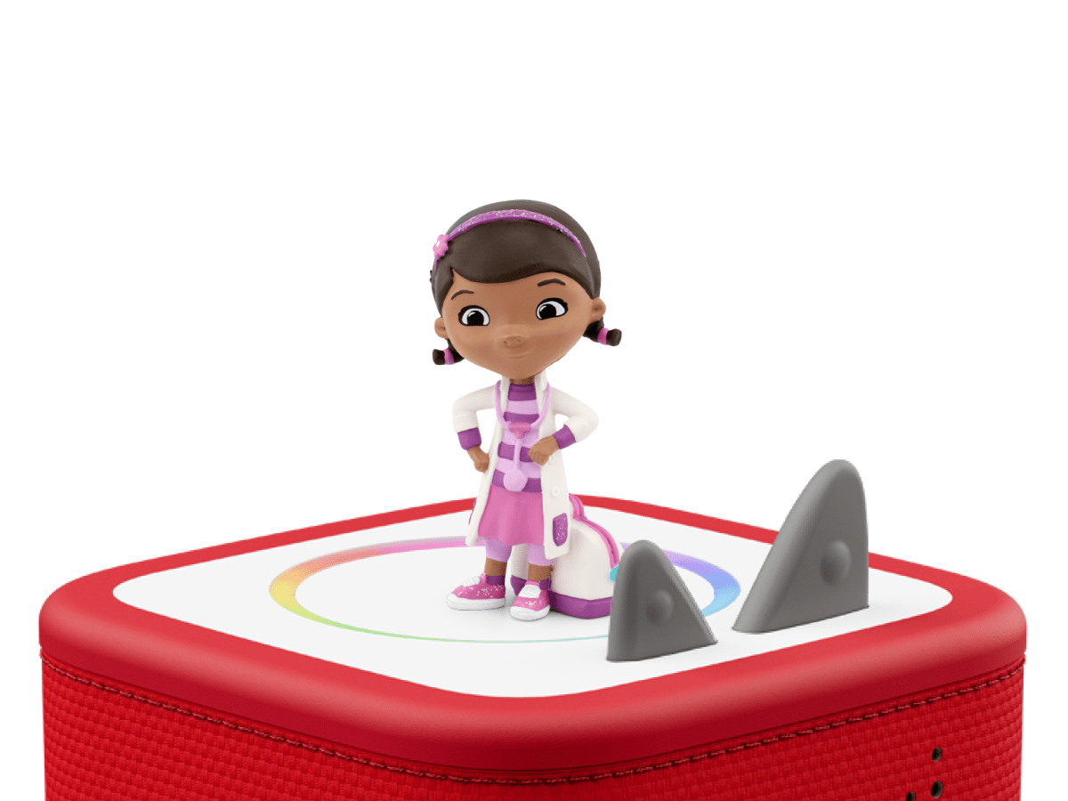 Disney Doc McStuffins Tonie on a Red Toniebox