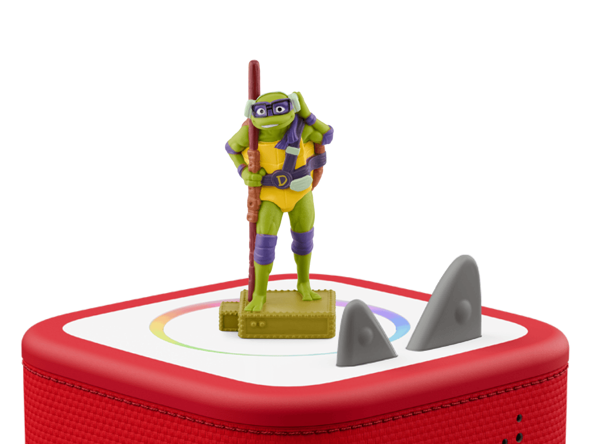 Tales of the Teenage Mutant Ninja Turtles- Donatello Tonie on a red Toniebox 2 ready to play audio stories and songs
