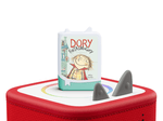 Dory Fantasmagory on a red Toniebox 2 ready to play audio stories and songs