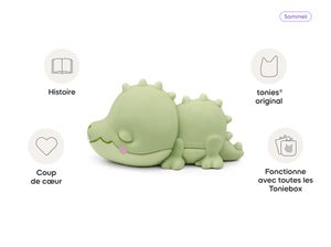 Doudou Croco French Tonie audio figurine from the sommeil category, inspiring audio journeys and imaginative play