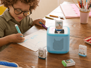 Child Playing With Eb White Collection Audiobook Tonies Audio Figurine And Toniebox 2