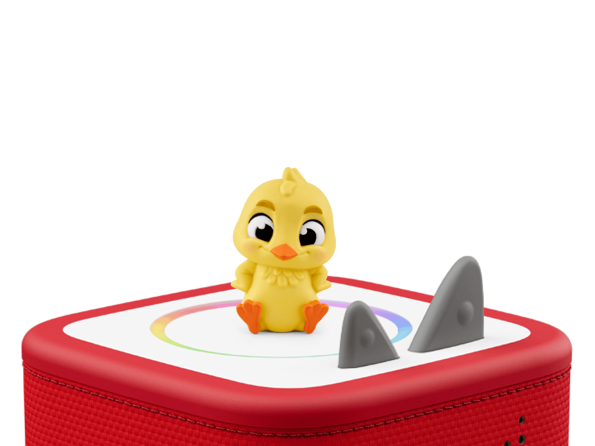 Easter and Spring Stories Tonie on a red Toniebox 2 ready to play audio stories and songs