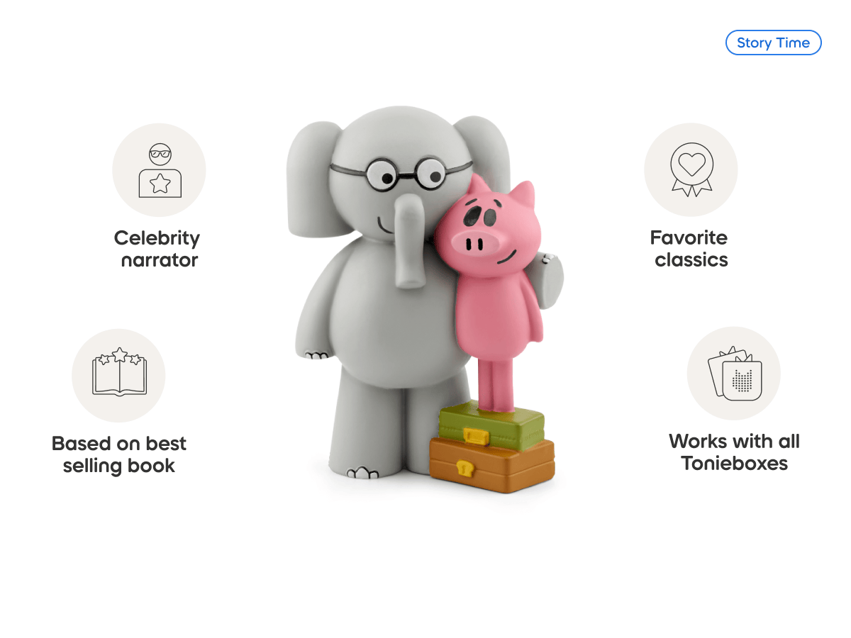 Elephant & Piggie Tonie audio figurine, inspiring audio journeys and imaginative play
