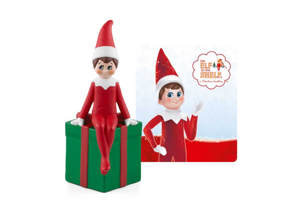The Elf on the Shelf Tonie with a branded content card