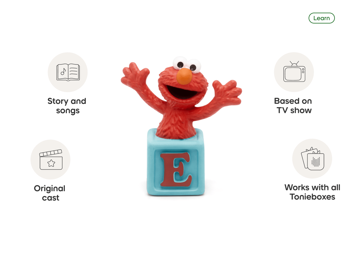 Sesame Street Elmo Tonie audio figurine, inspiring audio journeys and imaginative play