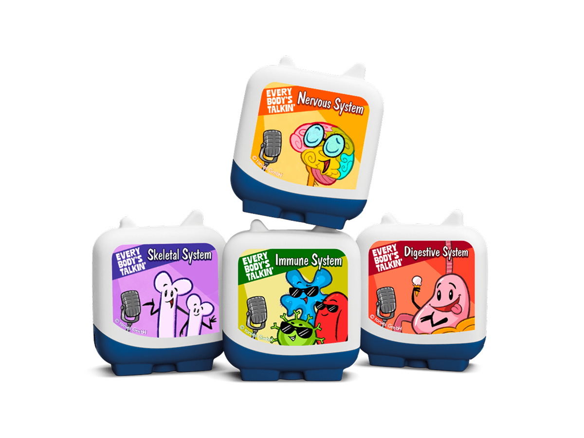 Every Body's Talkin audio figurine for the Toniebox, which plays audio content