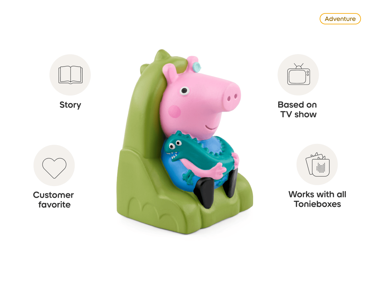 Peppa Pig- George’s New Sounds Tonie audio figurine from the adventure category, inspiring audio journeys and imaginative play