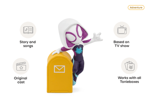 Marvel's Spidey and His Amazing Friends Ghost-Spider Tonie audio figurine, inspiring audio journeys and imaginative play