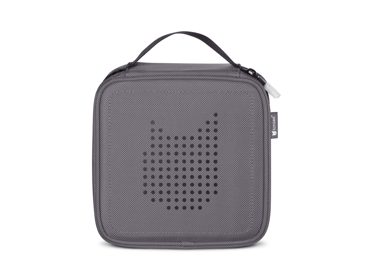 gray tonies carrying case front view